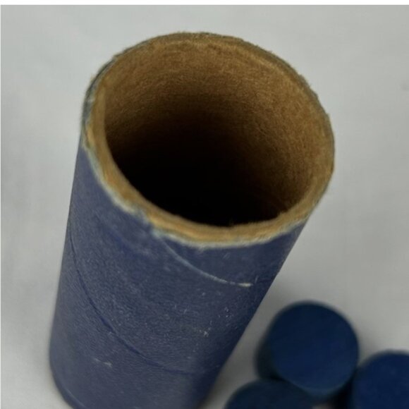 Vintage 1940s Pollyanna Game Replacement Pieces Blue Cup 4 Tokens Wooden - Picture 3 of 4